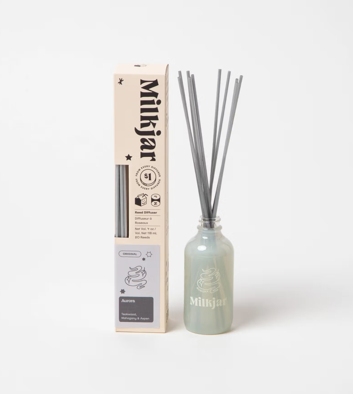 Milk jar classic reed diffusers