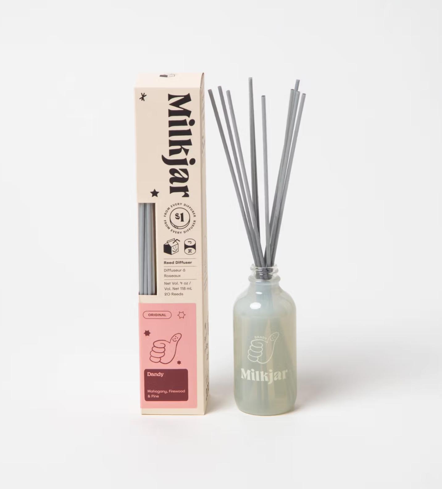 Milk jar classic reed diffusers