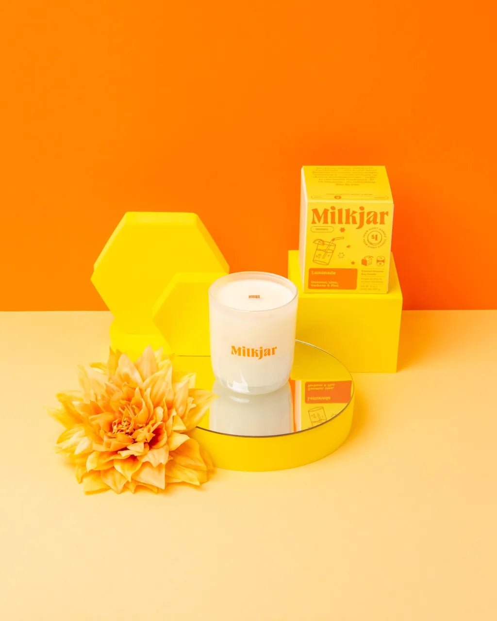Milk Jar Candle - Lemonade