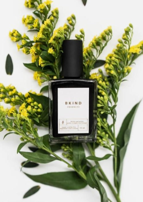 Bkind non-toxic vegan nail polish in color Black Heart.