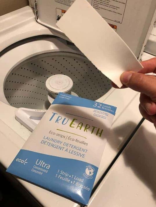 Pre-measured strip of detergent that you just toss in the wash