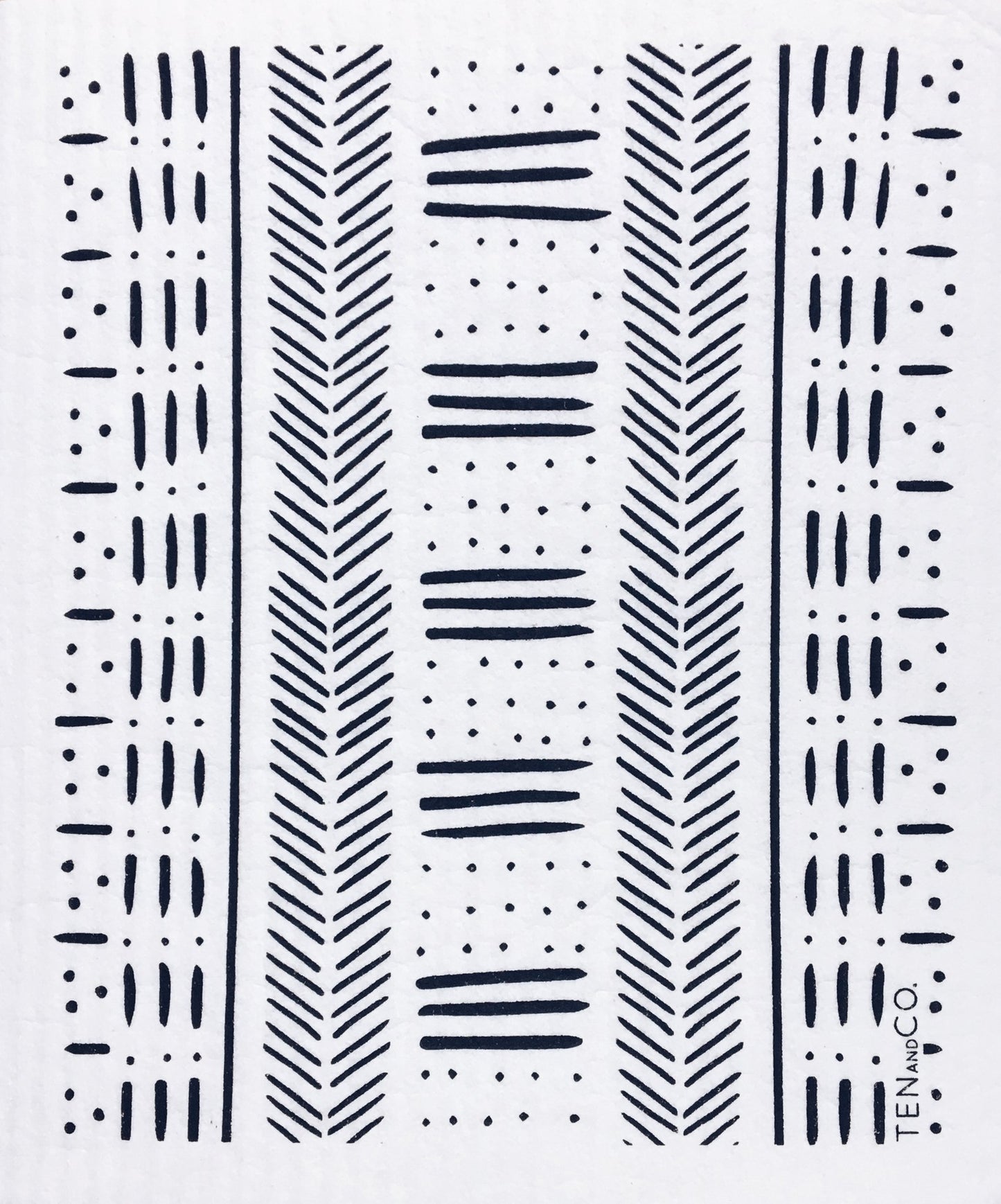 Eco-friendly sponge cloth in mudcloth black pattern, replace the use of up to 17 rolls of paper towel