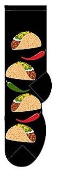 Men's taco themed socks in black