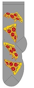 Men's pizza themed socks in grey