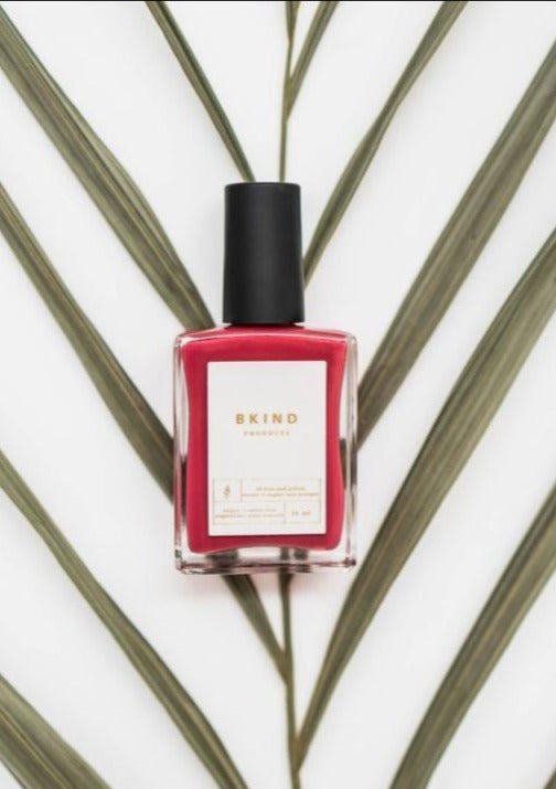 Bkind non-toxic vegan nail polish in color Smokey Rose.