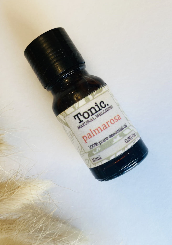 100% pure essential palmarosa oil. Used to promote digestion and alleviate fatigue and stress. Made in Calgary.