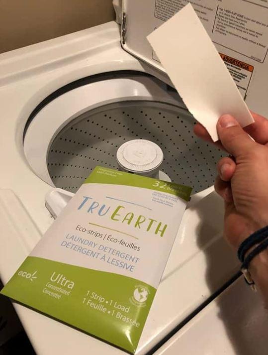Pre-measured strip of detergent that you just toss in the wash